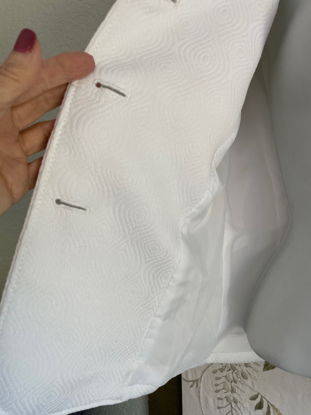 TAHARI white blazer jacket short sleeve 4 - Picture 5 of 10